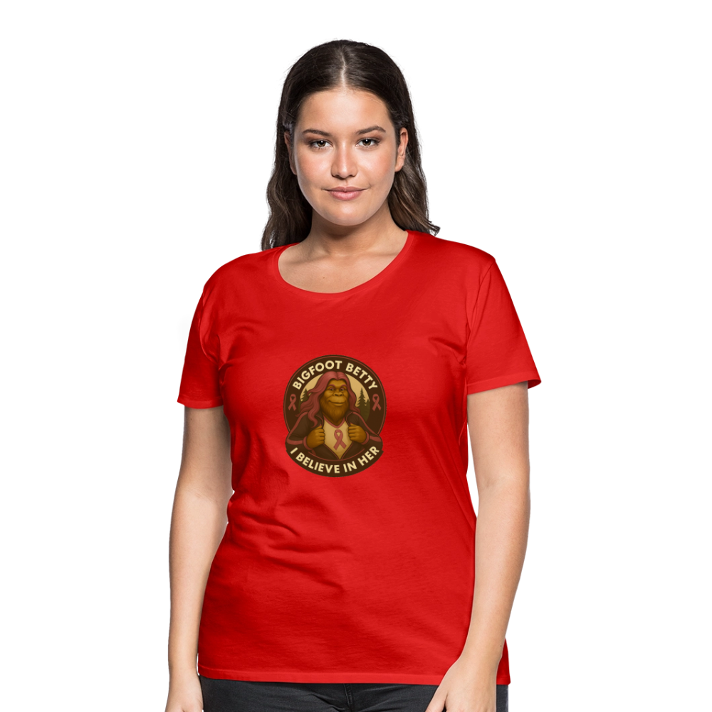 Women’s Premium T-Shirt - I Believe In Her (RETRO) - red