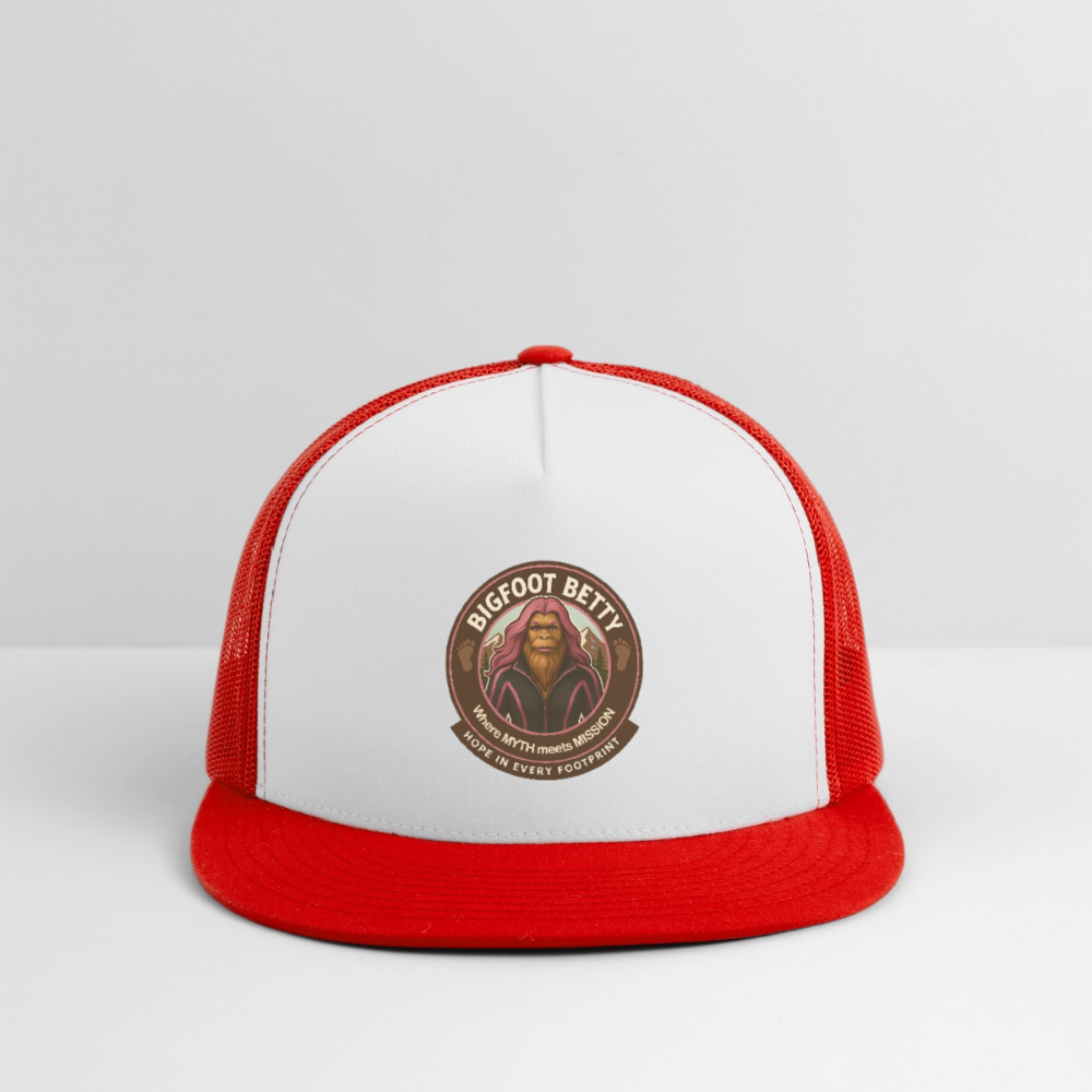 Trucker Hat - Hope in Every Footprint (RETRO) - white/red