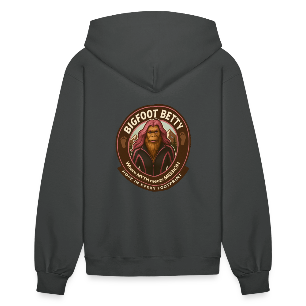 Women's Hoodie - Hope in Every Footprint (RETRO) - asphalt