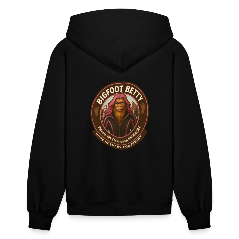 Women's Hoodie - Hope in Every Footprint (RETRO) - black