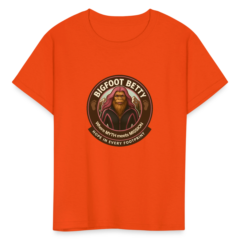 Kids' T-Shirt - Hope in Every Footprint (RETRO) - orange