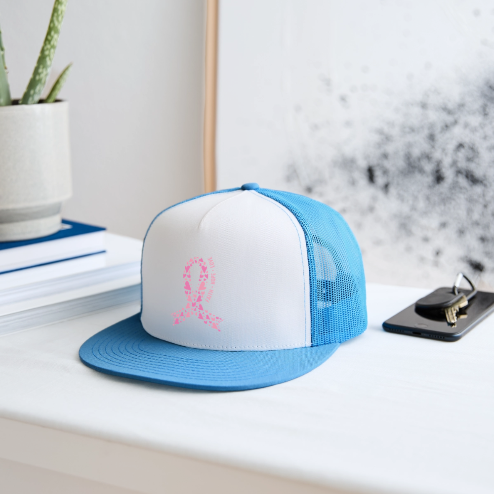 Faith Hope Love Trucker Hat - white/blue