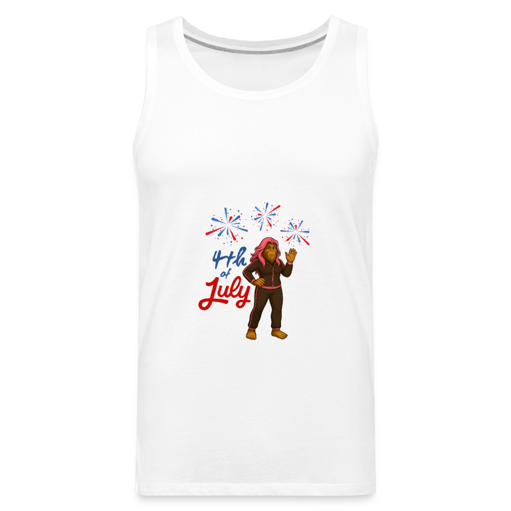 BFB July 4 - Fireworks Men’s Premium Tank - white