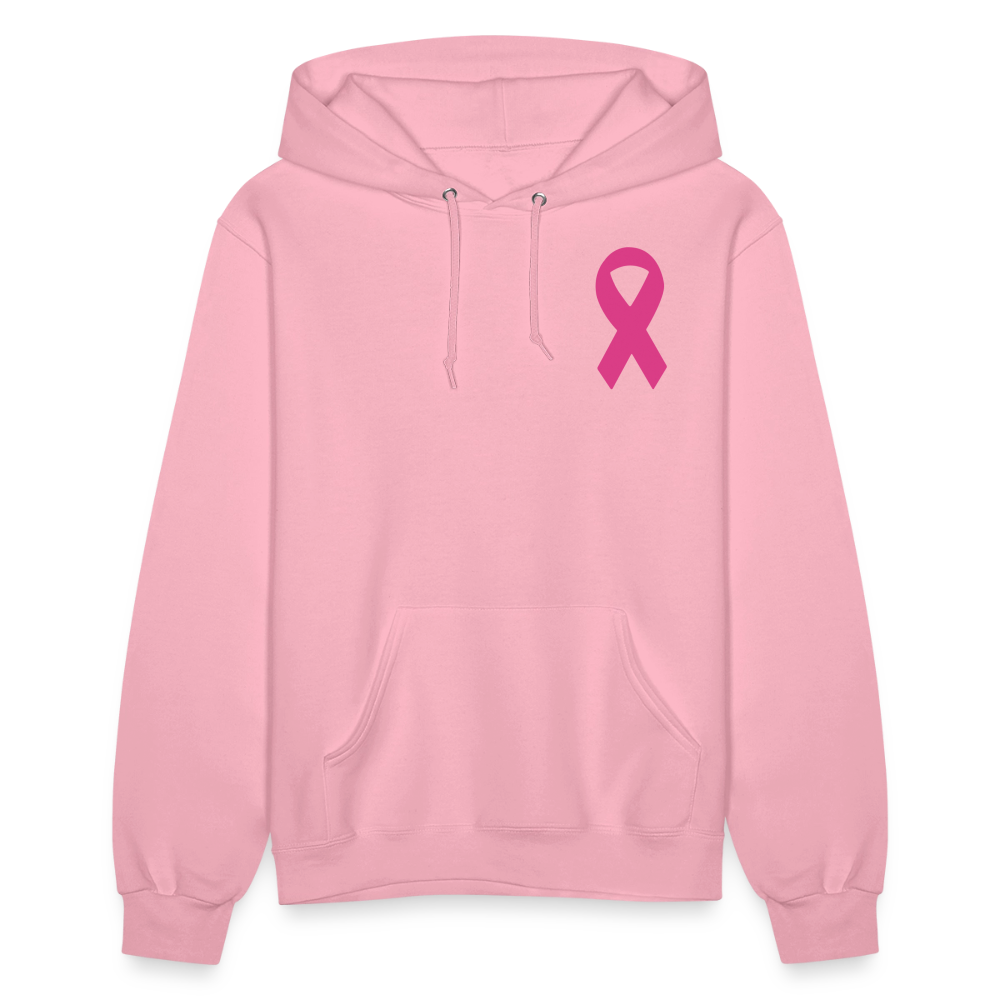 Women's Hoodie - Hope in Every Footprint (F/B) (RETRO) PINK RIBBON - classic pink