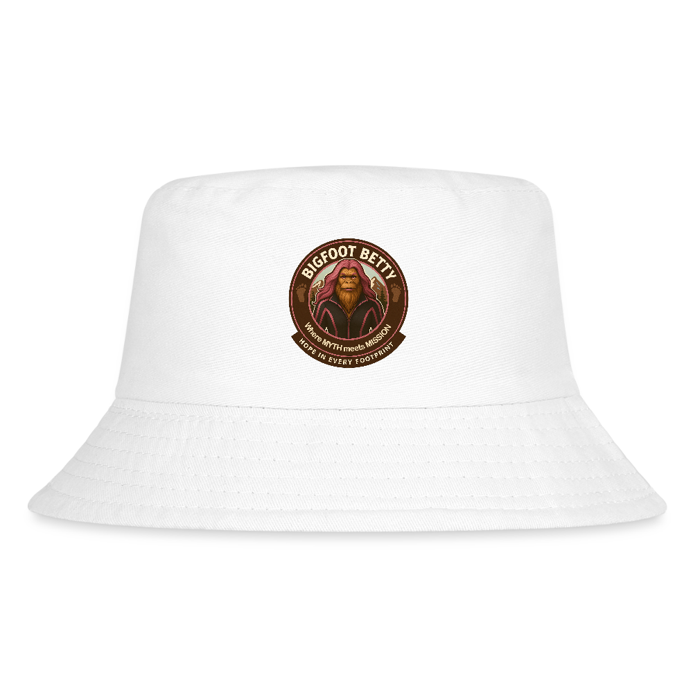 Kid's Bucket Hat - Hope in Every Footprint (RETRO) - white
