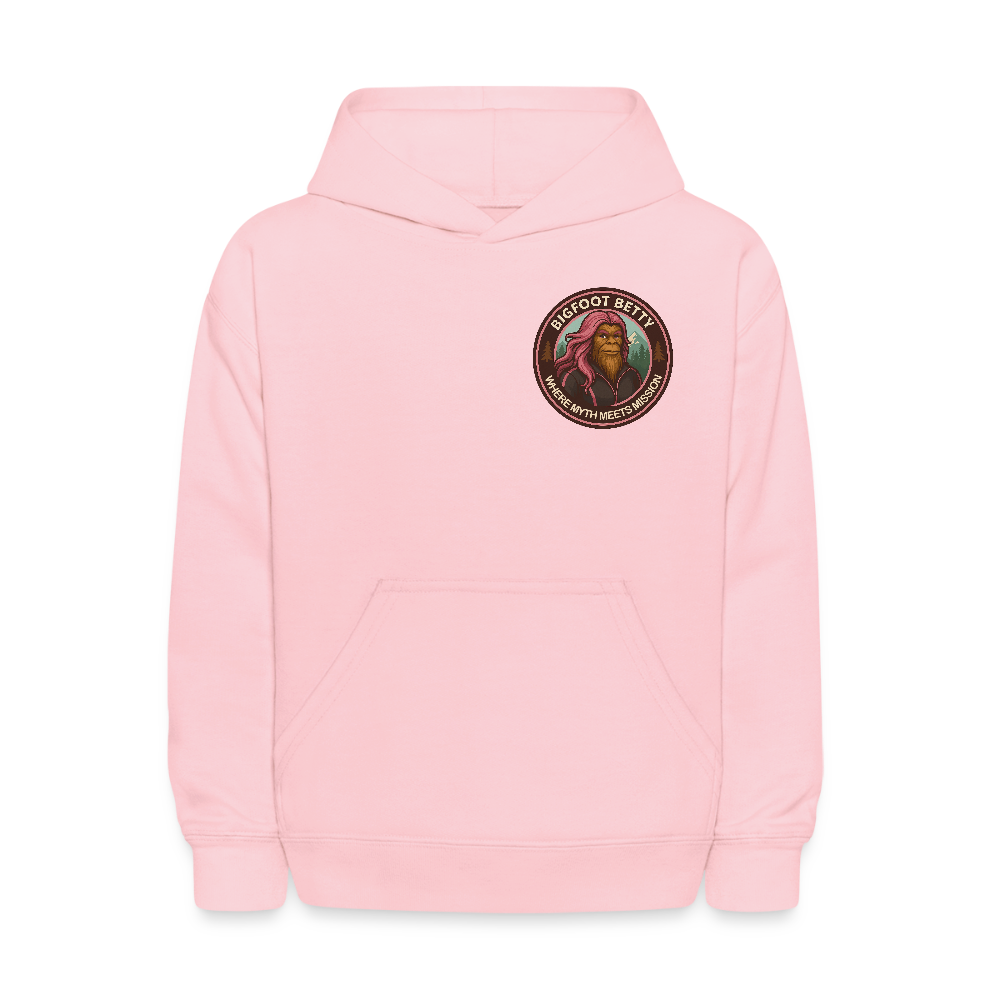 Kids' Hoodie - Where Myth Meets Mission (F/B) (RETRO) - pink