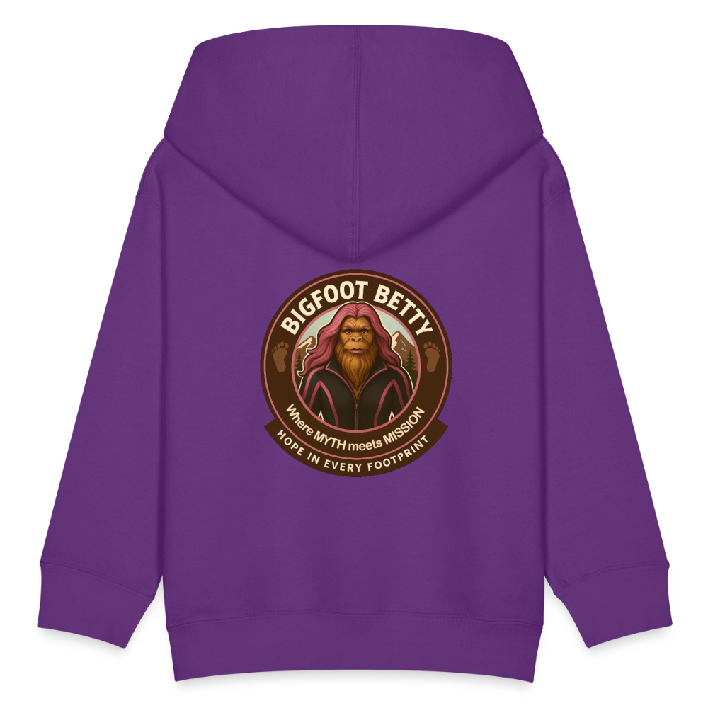 Kids' Hoodie - Hope in Every Footprint (F/B) (RETRO) - purple