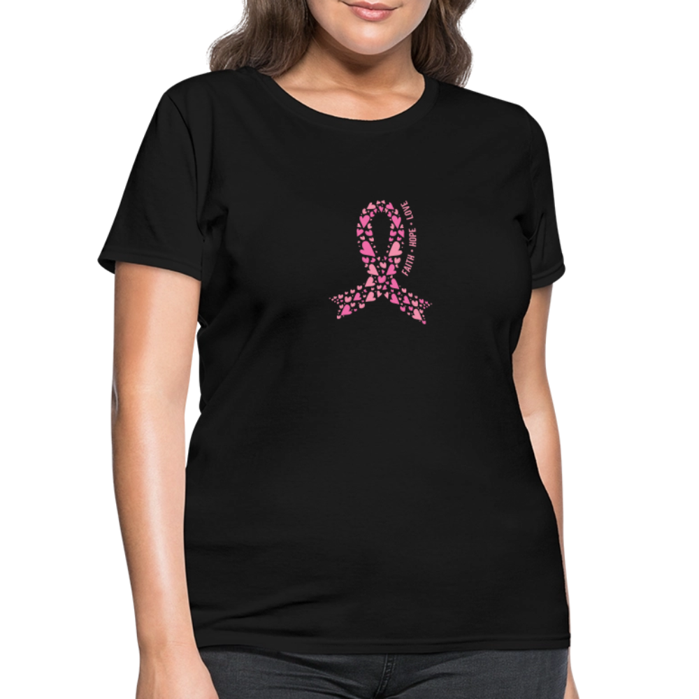 Women's Faith Hope Love T-Shirt - black