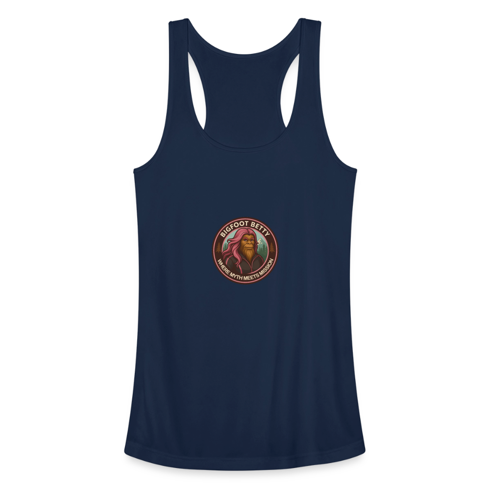 Women’s Performance Racerback Tank Top - Where Myth Meets Mission (RETRO) - navy