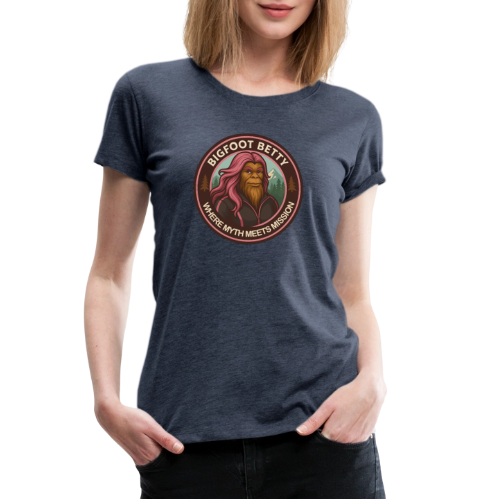 Women’s Premium T-Shirt - Where Myth Meets Mission (RETRO) - heather blue
