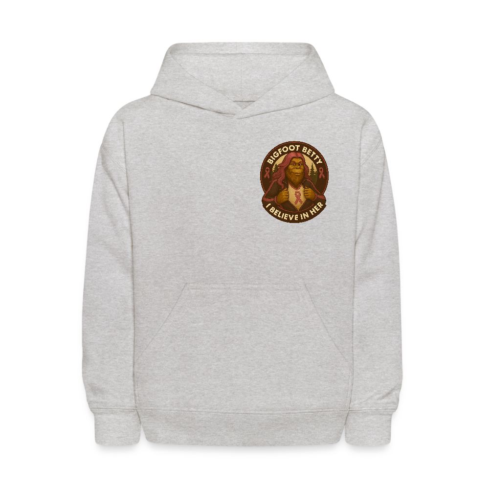 Kids' Hoodie - I Believe In Her (F/B) (RETRO) - heather gray