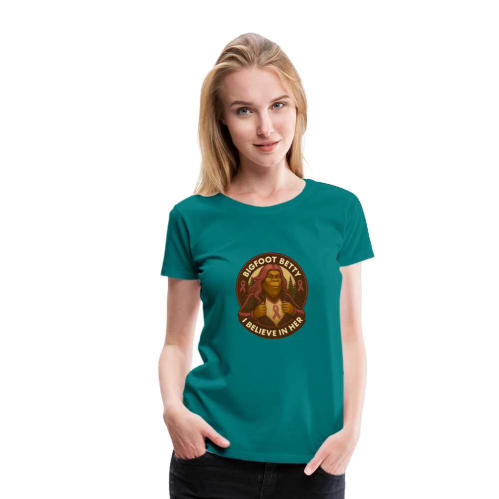 Women’s Premium T-Shirt - I Believe In Her (RETRO) - teal