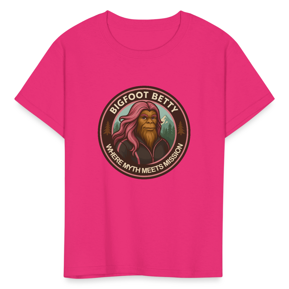 Kids' T-Shirt - Where Myth Meets Mission (RETRO) - fuchsia