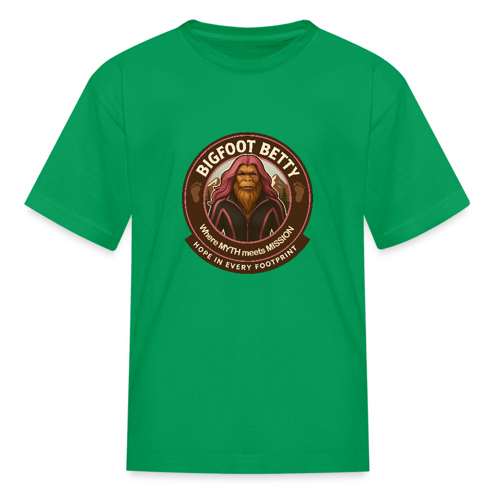 Kids' T-Shirt - Hope in Every Footprint (RETRO) - kelly green