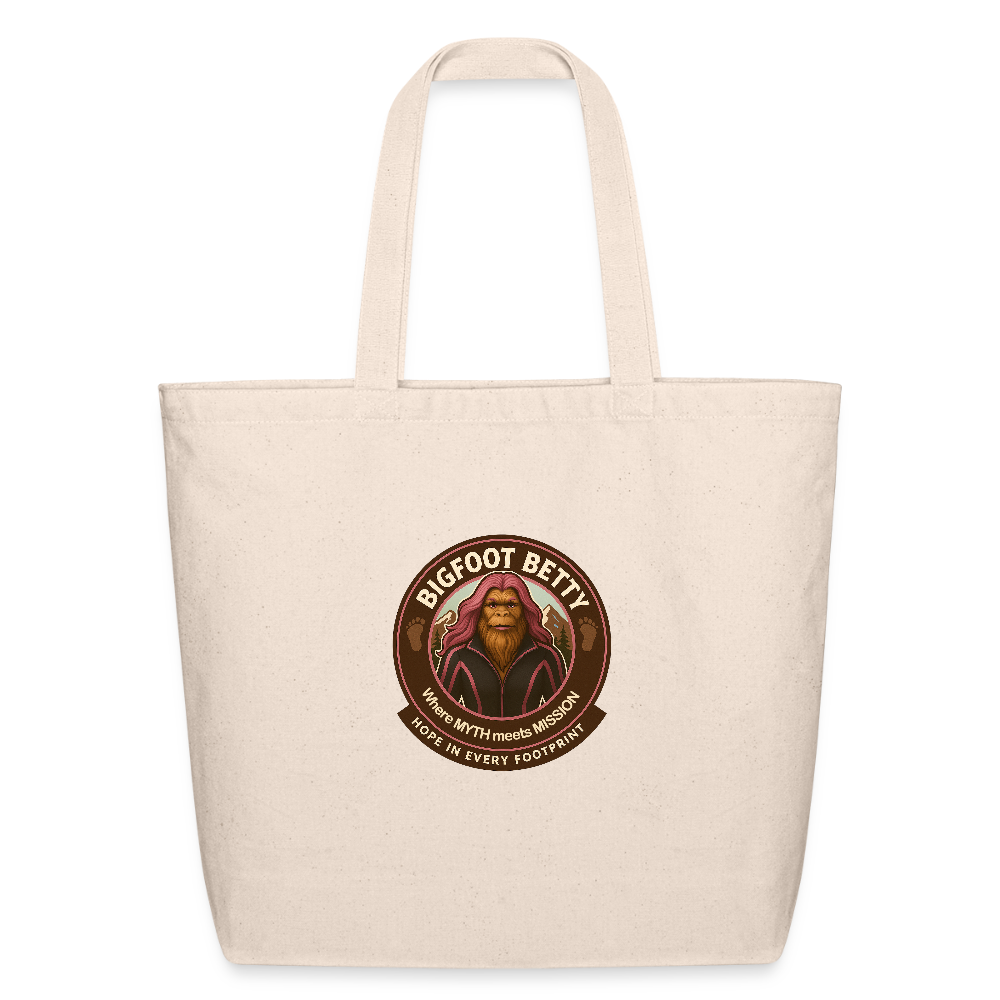 Eco-Friendly Cotton Tote - Hope in Every Footprint (RETRO) - natural