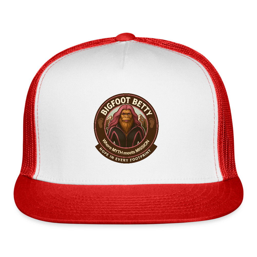 Trucker Hat - Hope in Every Footprint (RETRO) - white/red