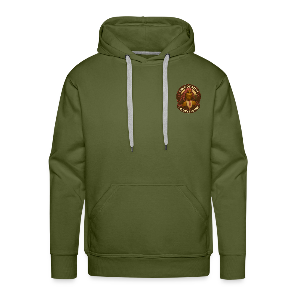 Men’s Premium Hoodie - Where Myth Meets Mission (F/B) (RETRO) - olive green