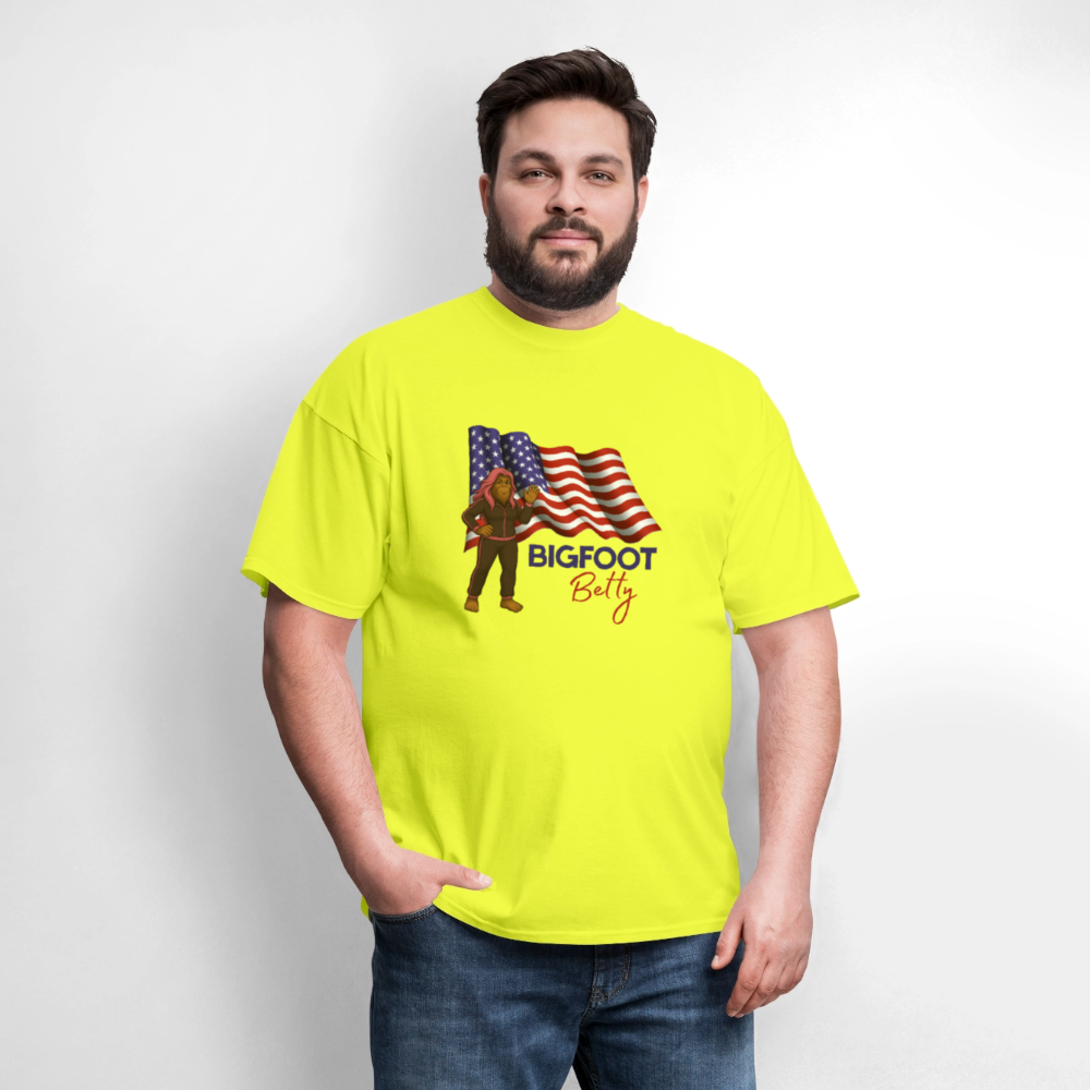 BFB July 4 -Waving Flag Unisex Classic T-Shirt - safety green