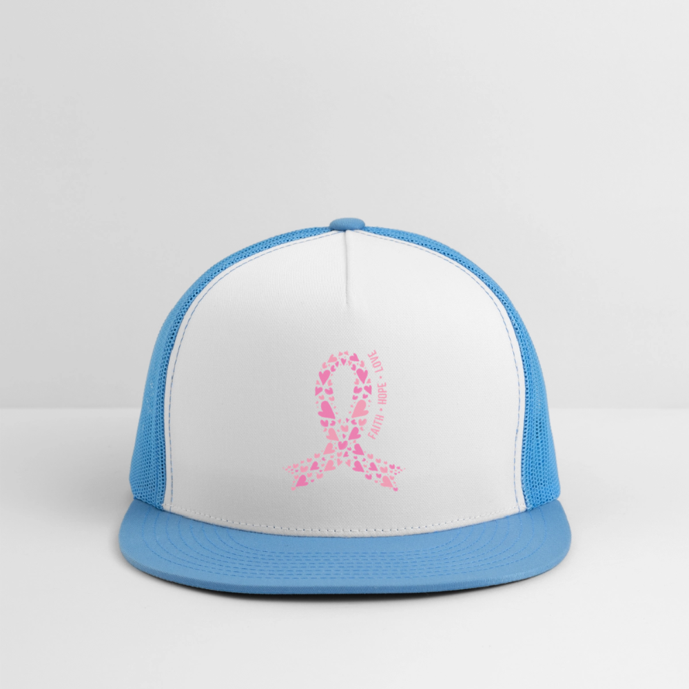 Faith Hope Love Trucker Hat - white/blue