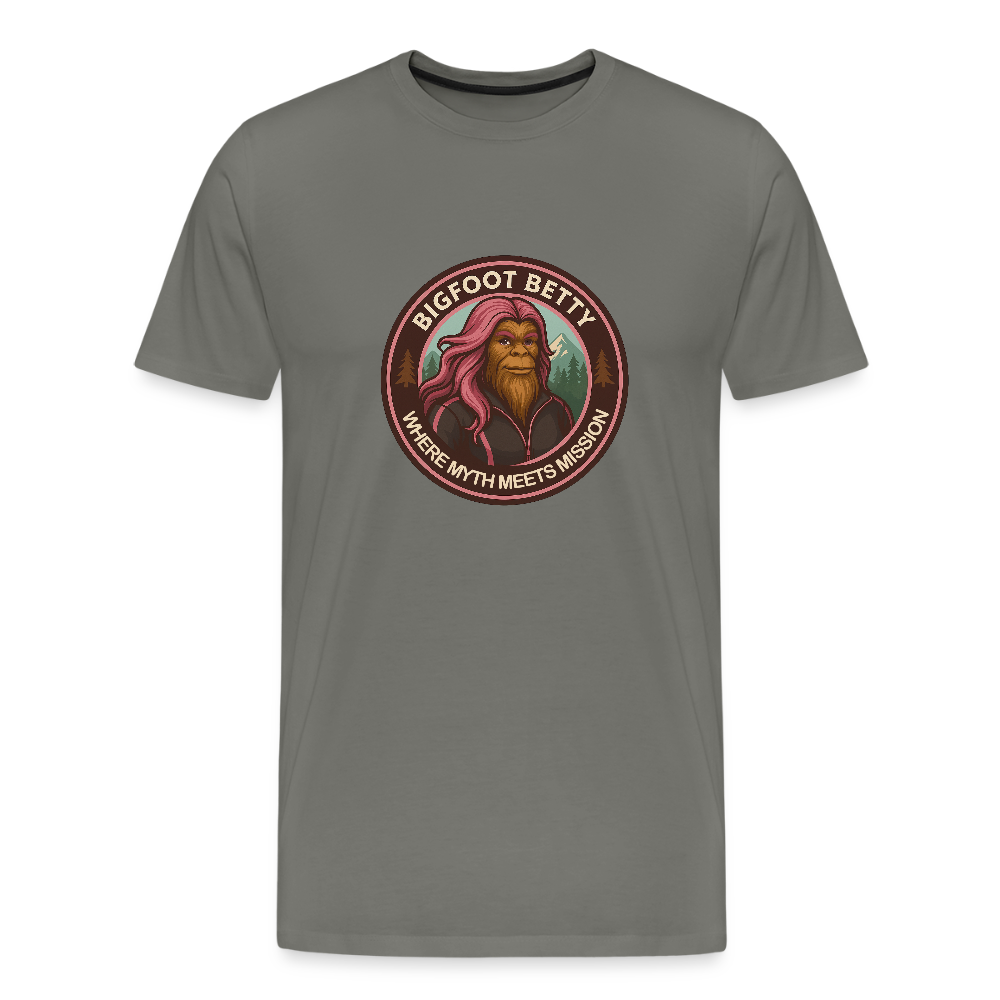 Men's Premium T-Shirt - Where Myth Meets Mission (RETRO) - asphalt gray