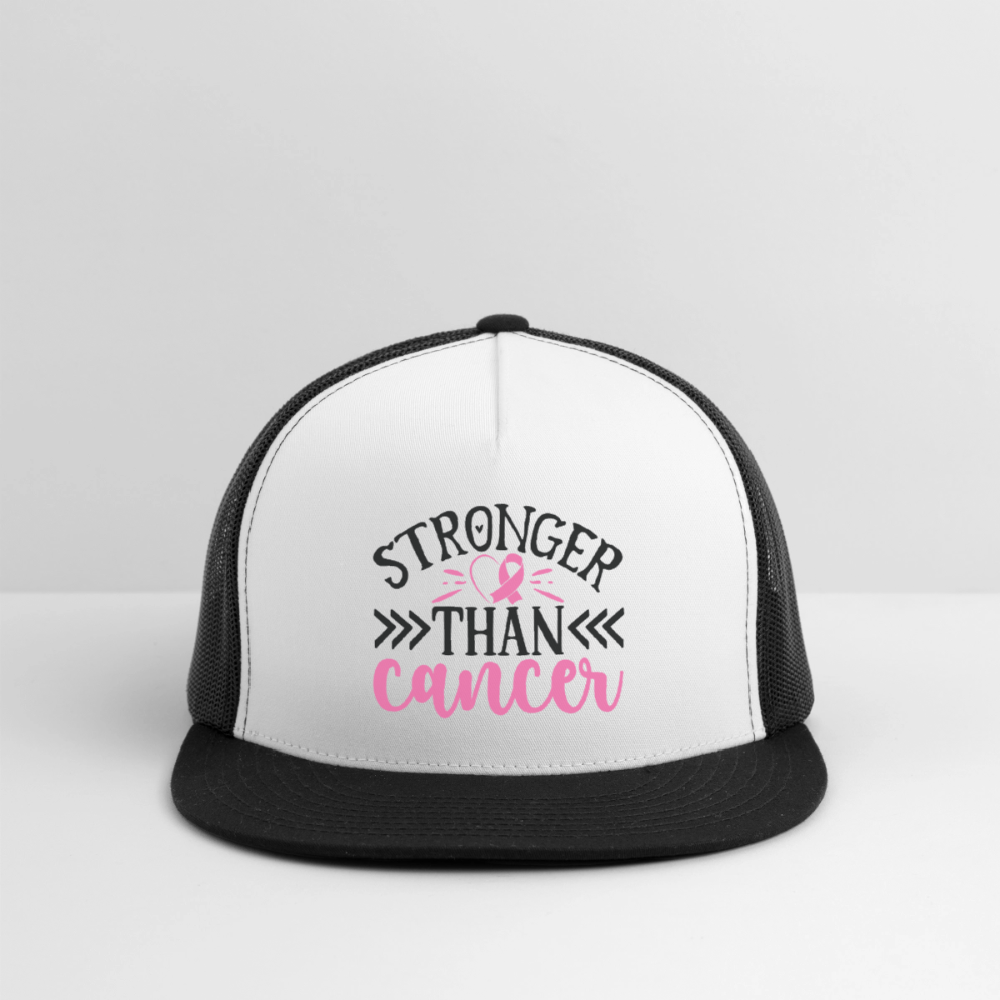 Stronger Than Cancer Trucker Hat - white/black