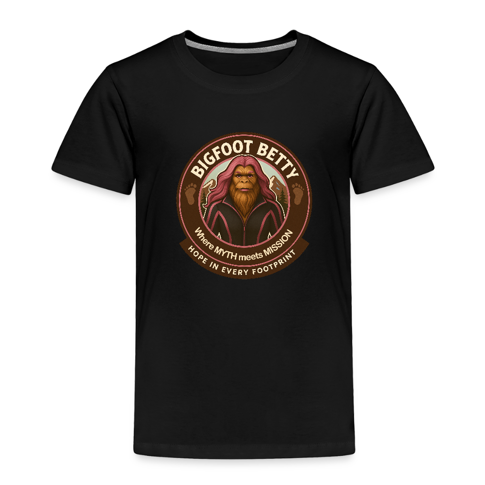 Toddler Premium T-Shirt - Hope in Every Footprint (RETRO) - black