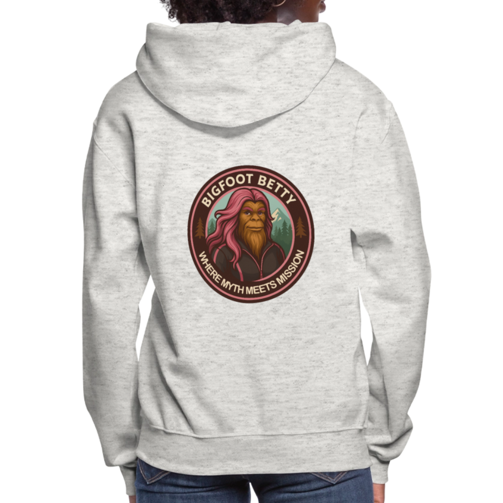 Women's Hoodie - Where Myth Meets Mission (RETRO) - heather oatmeal
