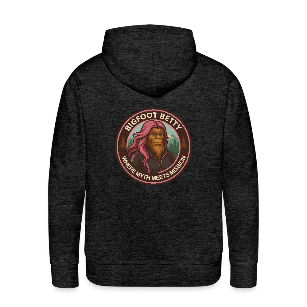 Men’s Premium Hoodie - Where Myth Meets Mission (RETRO) - charcoal grey