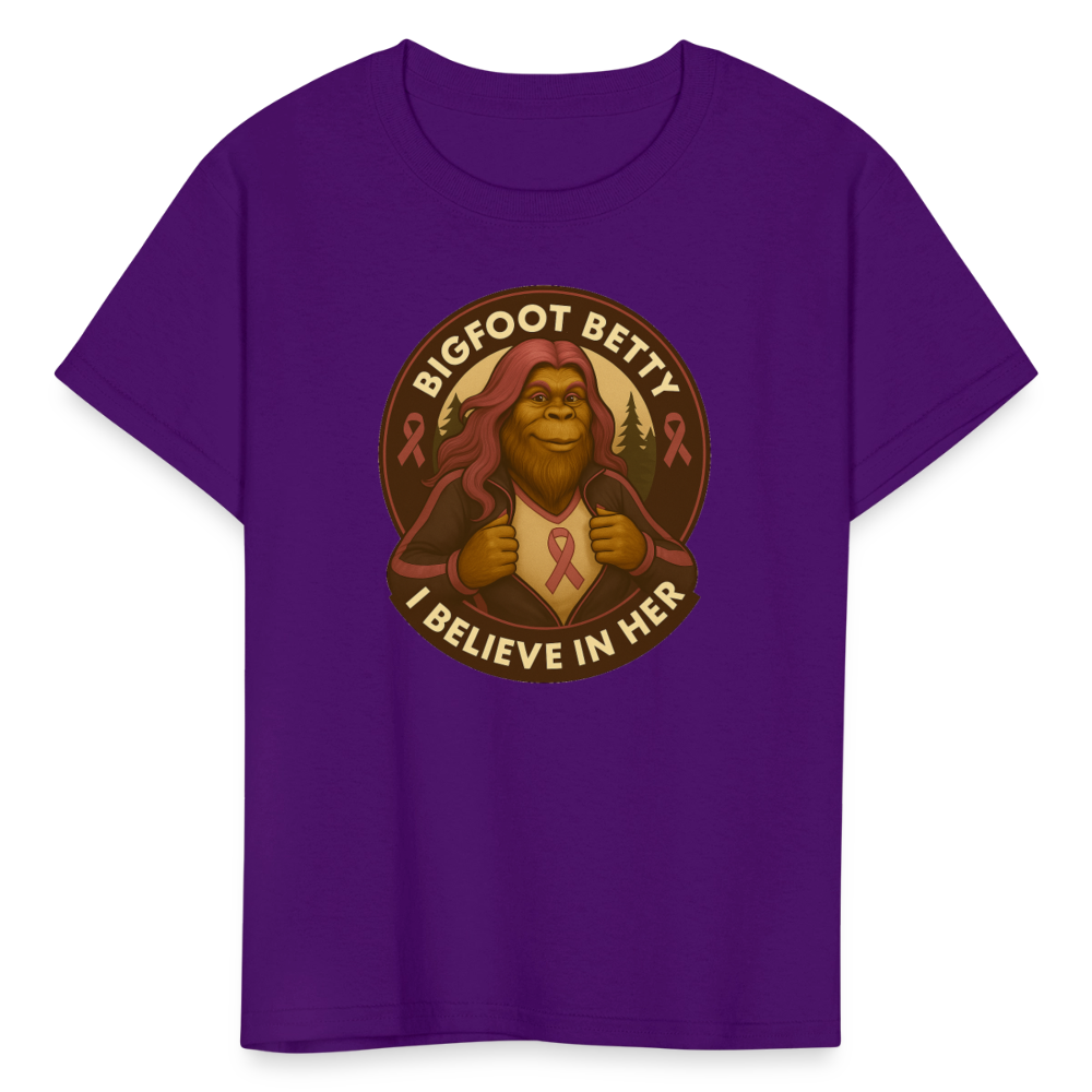 Kids' T-Shirt -I Believe In Her (RETRO) - purple