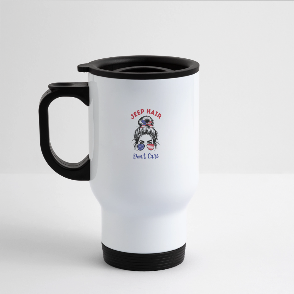 BFB July 4 - Forest Flag Travel Mug - white