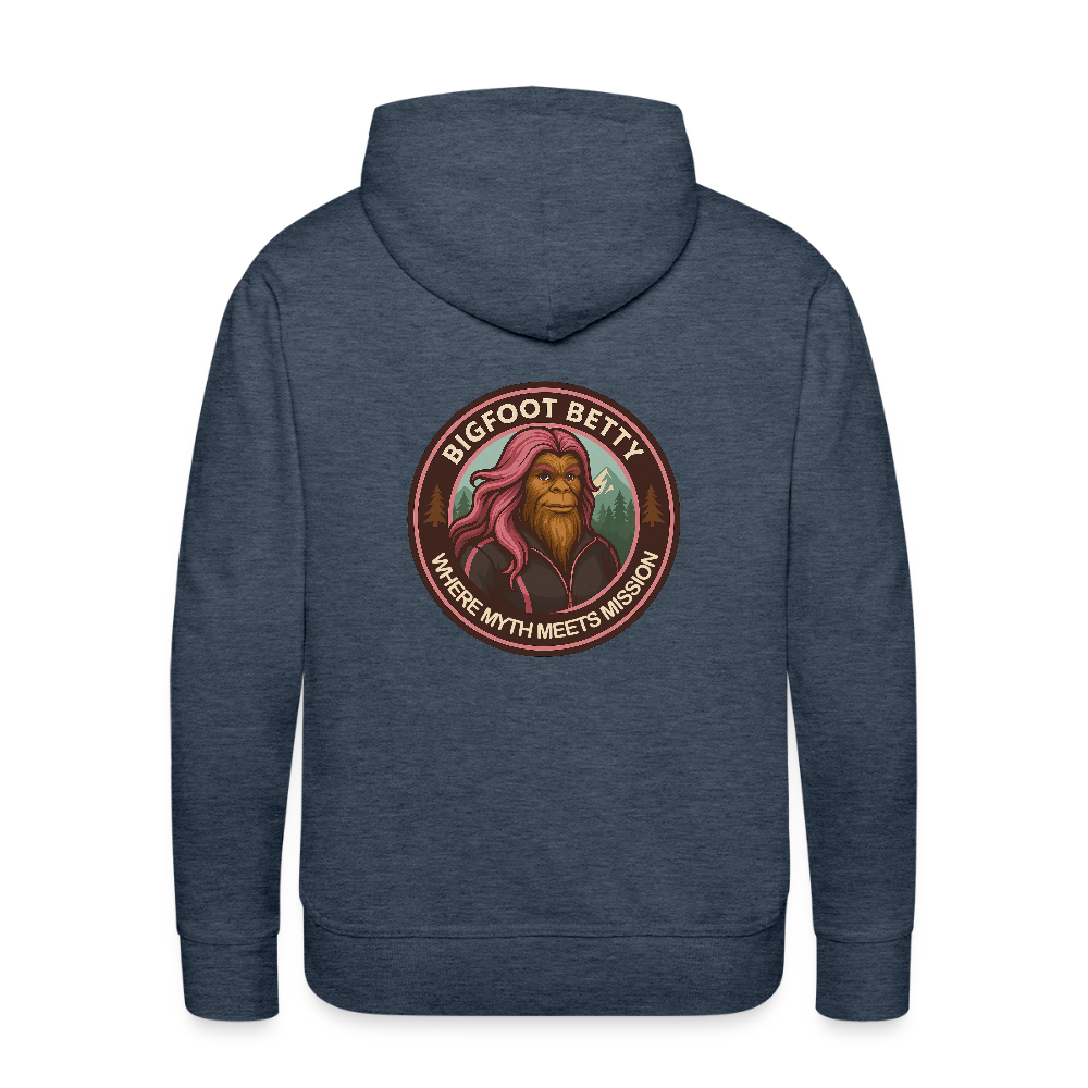 Men’s Premium Hoodie - Where Myth Meets Mission (RETRO) - heather denim
