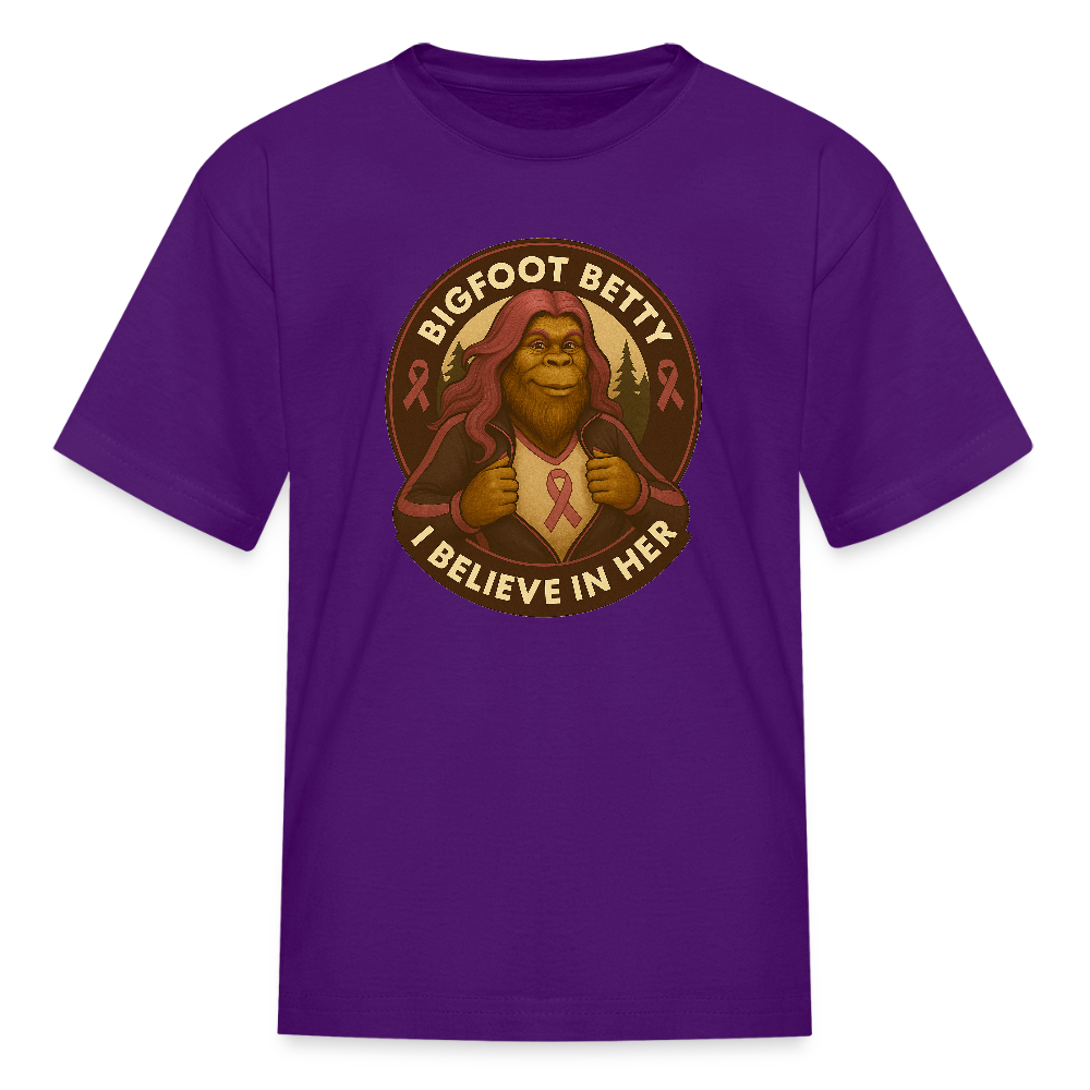 Kids' T-Shirt -I Believe In Her (RETRO) - purple
