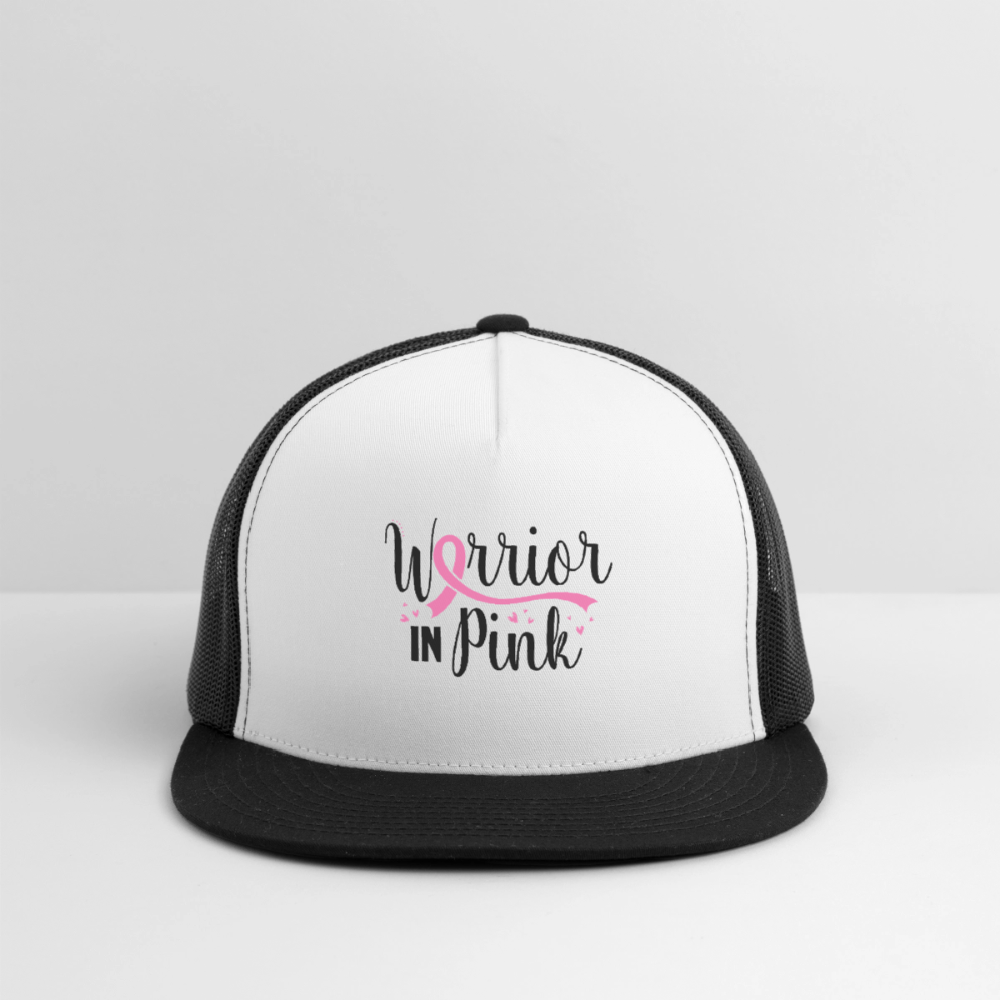Warrior in Pink Trucker Hat - white/black