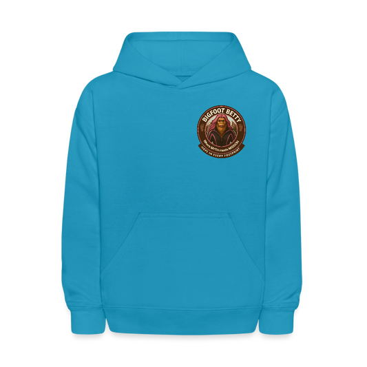 Kids' Hoodie - Hope in Every Footprint (F/B) (RETRO) - turquoise