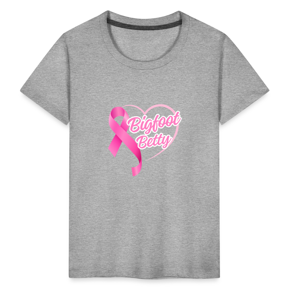 Toddler Premium T-Shirt - BFB Pink Ribbon - heather gray