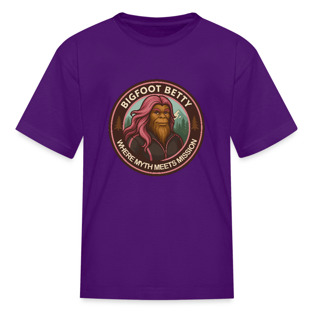 Kids' T-Shirt - Where Myth Meets Mission (RETRO) - purple