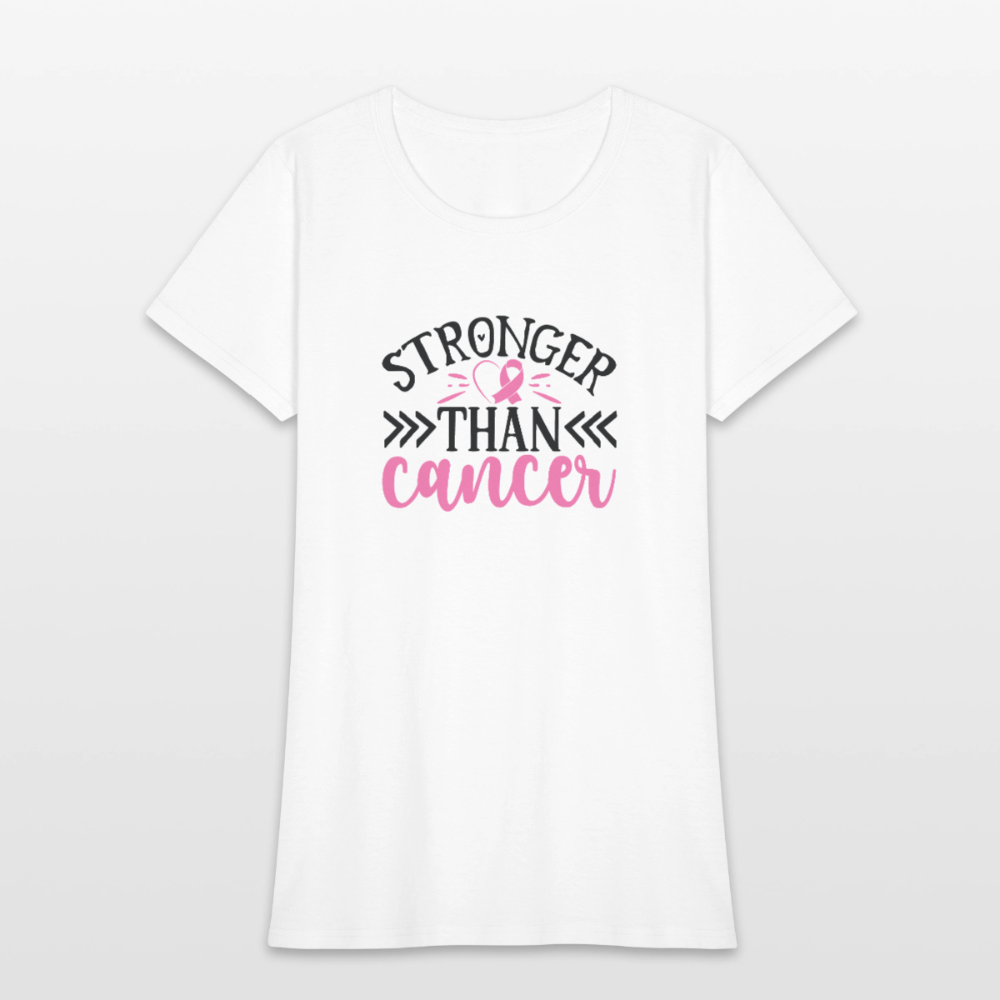 Women's Stronger Than Cancer T-Shirt - white