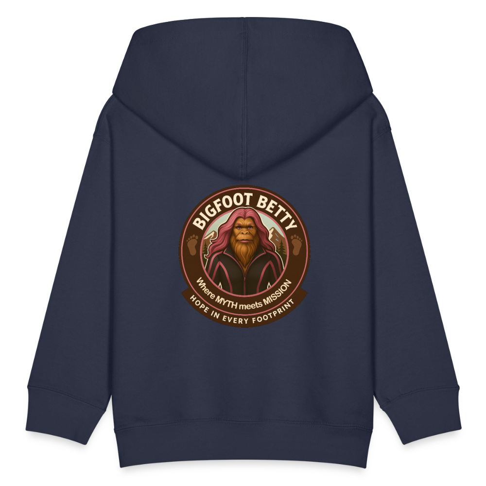 Kids' Hoodie - Hope in Every Footprint (F/B) (RETRO) - navy