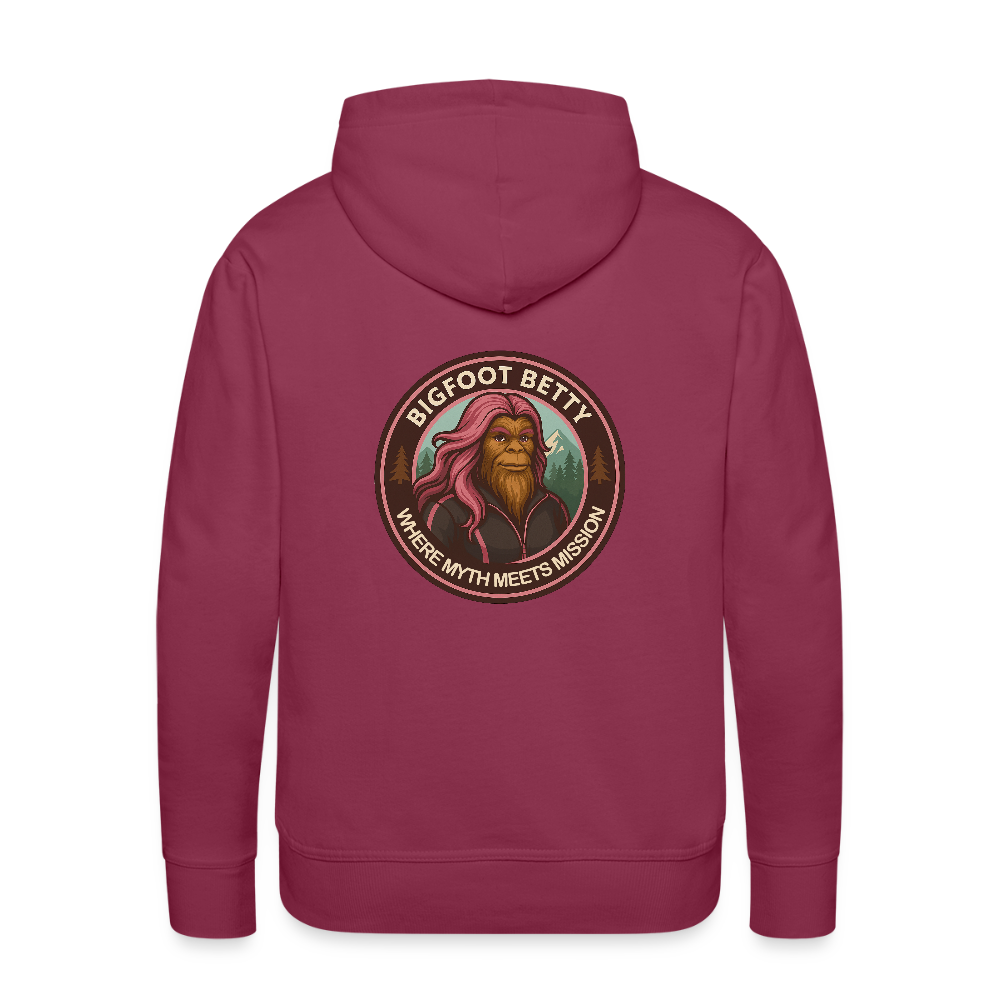 Men’s Premium Hoodie - Where Myth Meets Mission (RETRO) - burgundy