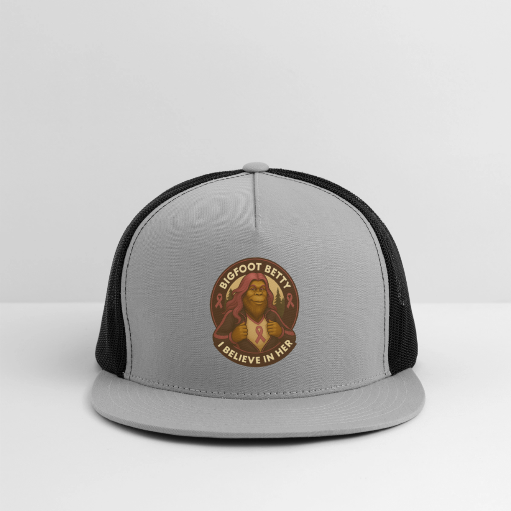 Trucker Hat - I Believe In Her (RETRO) - gray/black