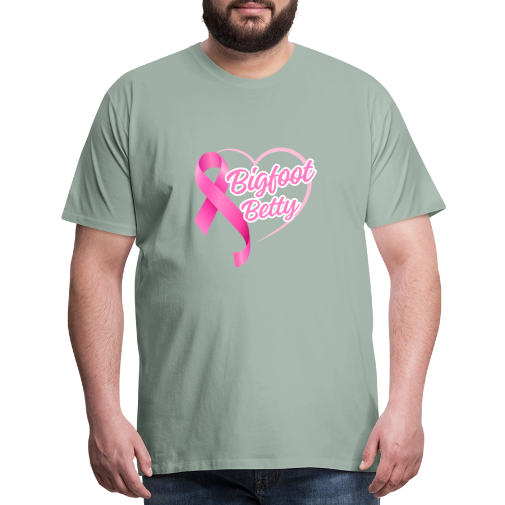 Men's Premium T-Shirt -BFB Pink Ribbon - steel green