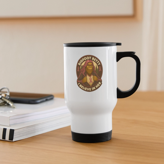 Travel Mug - I Believe In Her  (RETRO) - white