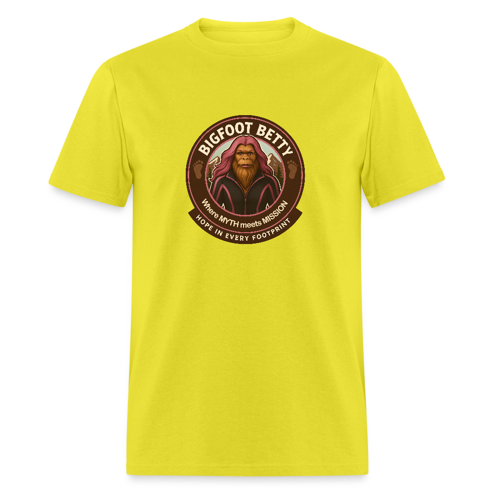 Unisex Classic T-Shirt - Hope in Every Footprint (RETRO) - yellow