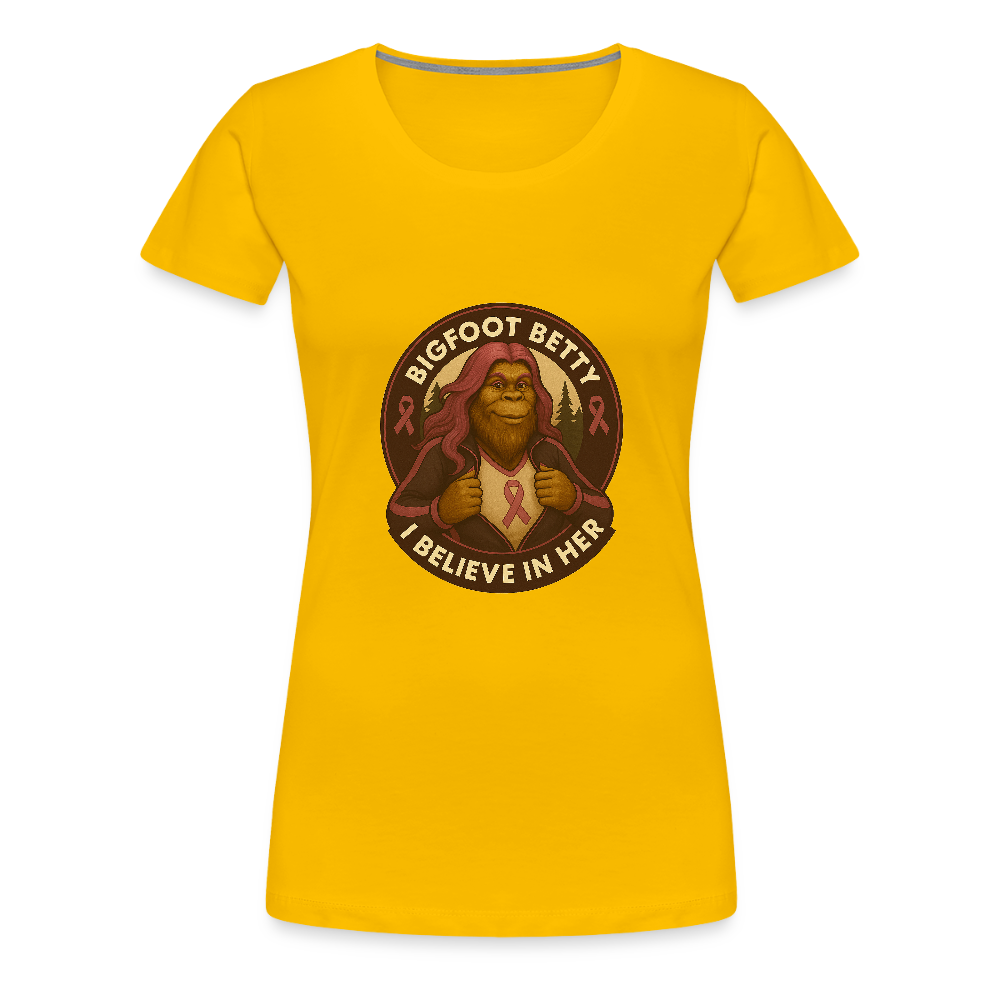 Women’s Premium T-Shirt - I Believe In Her (RETRO) - sun yellow