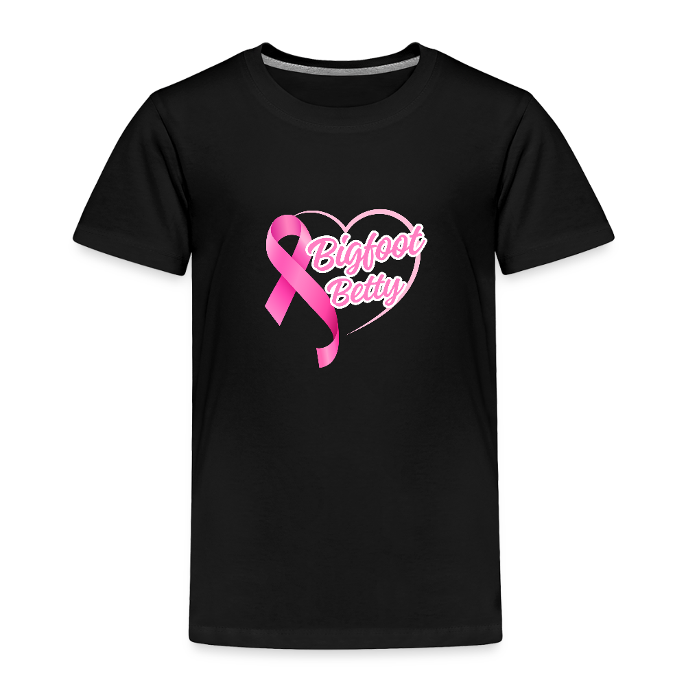 Toddler Premium T-Shirt - BFB Pink Ribbon - black