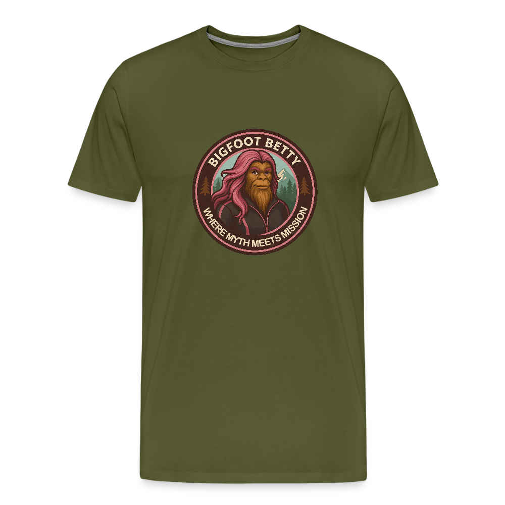 Men's Premium T-Shirt - Where Myth Meets Mission (RETRO) - olive green
