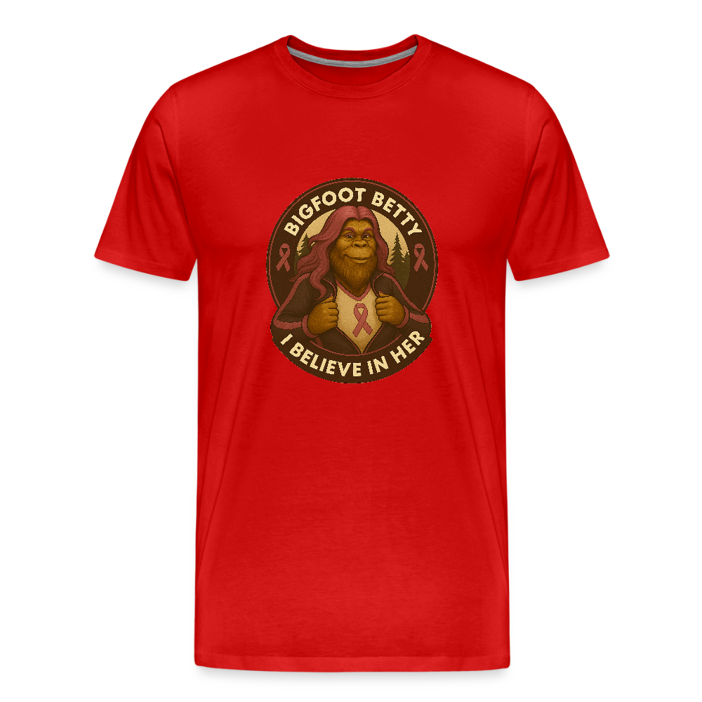 Men's Premium T-Shirt - I Believe In Her (RETRO) - red