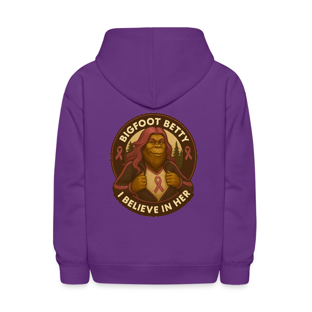 Kids' Hoodie - I Believe In Her (F/B) (RETRO) - purple