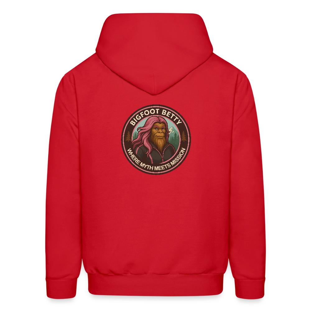 Men's Hoodie - Where Myth Meets Mission (F/B) (RETRO) - red