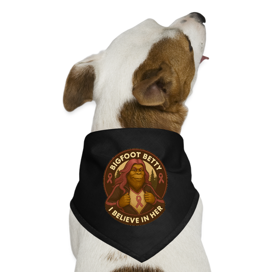 Dog Bandana - I Believe In Her (RETRO) - black